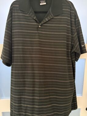 Nike Men's Black Striped Polo Shirt #Jackdaniels